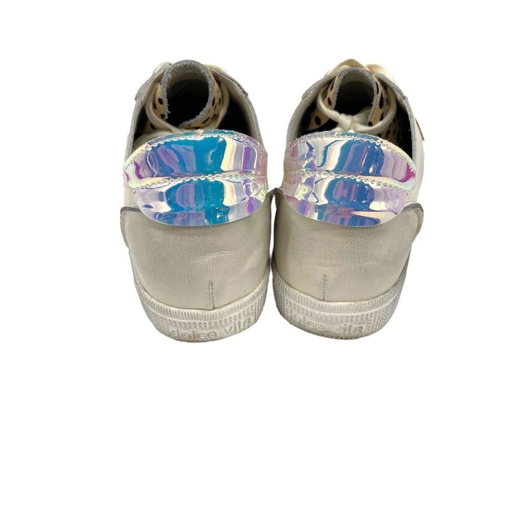 Dolce Vita Zaga Calf Hair Leopard Printed Iridescent Sneakers $127 US Size US 9 - Picture 8 of 11